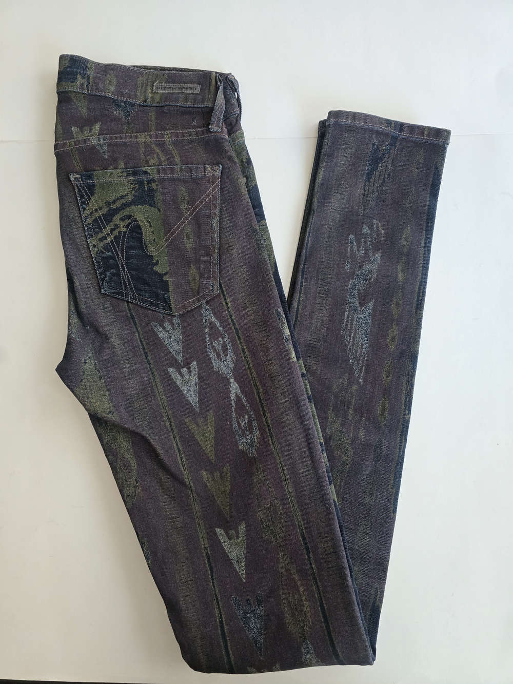 Citizens Of Humanity Avedon Low Rise Skinny Patterned Bohemian